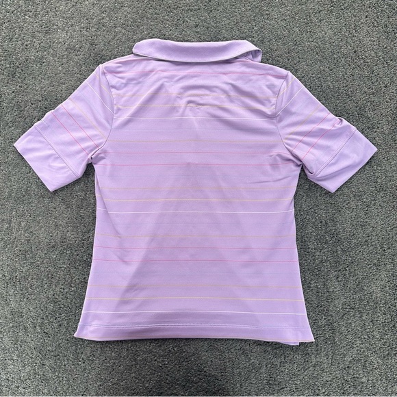 Women’s Nike Golf FitDry Polo V Neck Short Sleeve Lavender Shirt Size Medium - Picture 4 of 10